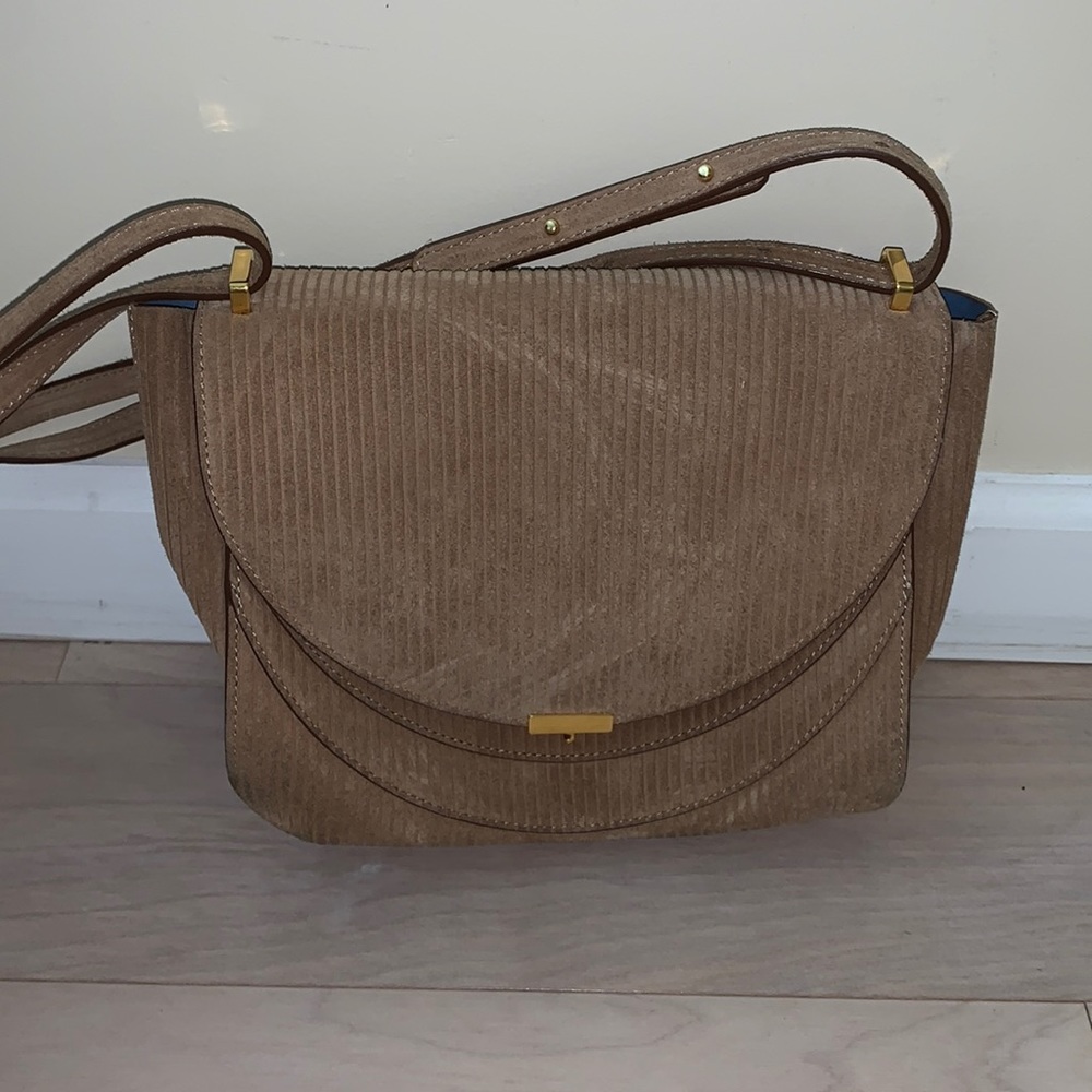 Wandler Luna suede corduroy bag